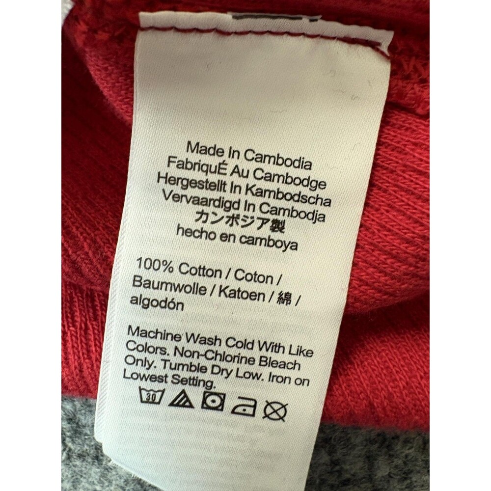 J.CREW Shirt Mens M Red Long Sleeve Thermal Waffle Knit Crew Neck Ringer Cotton - Picture 5 of 6